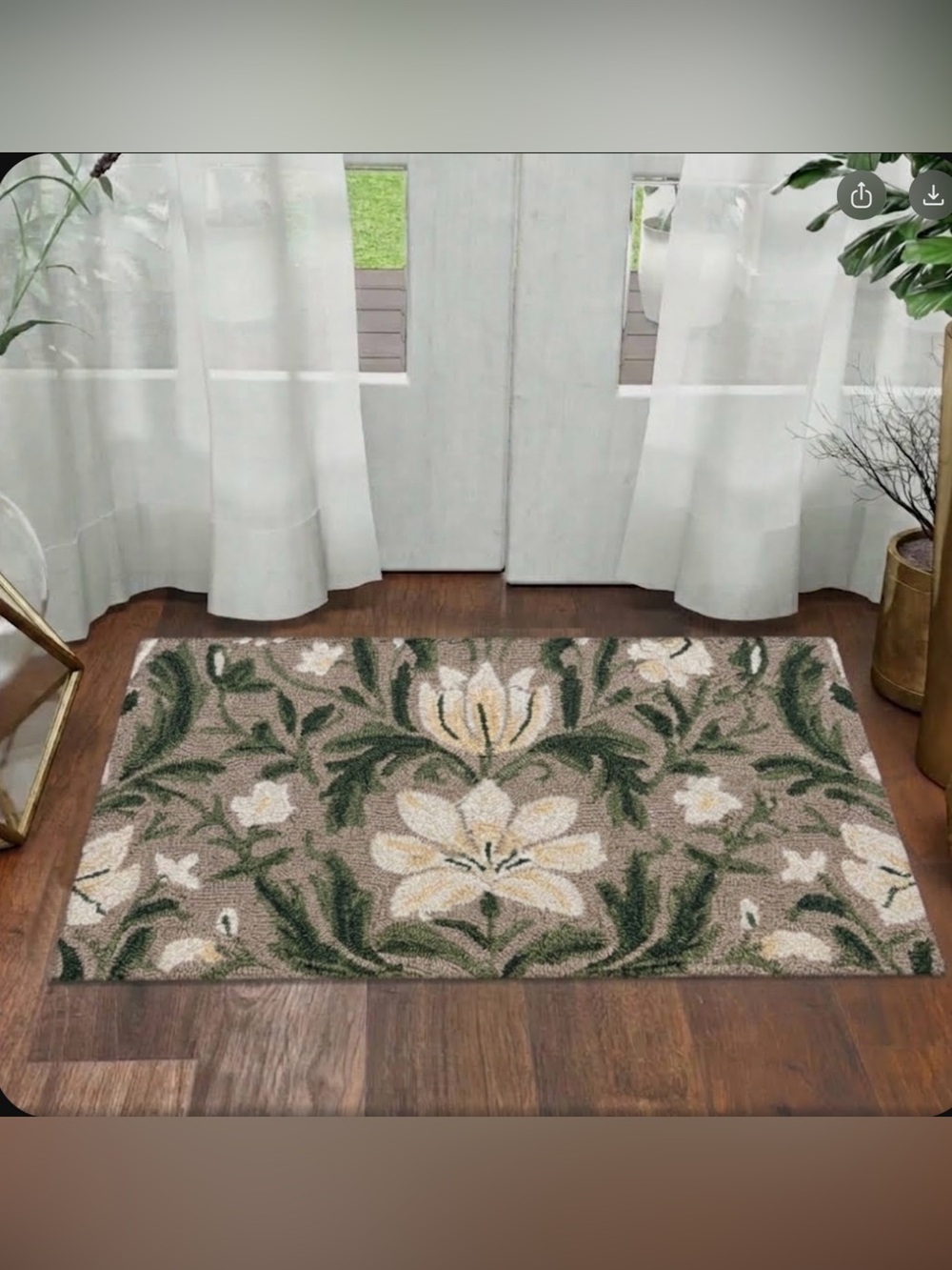 Spring Hooked Accent Rug, 22” x 38” NEW WITH TAGS